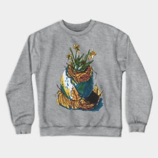 Birds Nest on Ostrich Egg Crewneck Sweatshirt